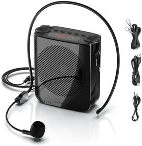 DGTenk Voice Amplifier for Teachers Portable Microphone and Speaker, Black