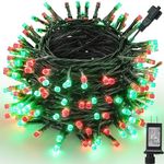 Joomer Red and Green Christmas Lights String Lights 100FT 300 LED with 8 Modes Timer Connectable Waterproof Plug-in Fairy Lights for Home, Garden, Party, Holiday, Tree, Christmas Decorations