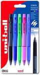 uni-ball URN-181-07 Erasable Rollerball Gel Pens. Premium 0.7mm Ballpoint Tip for Super Smooth Writing. Easy-Retract Eraser for Secure and Stable Rubbing Out Pack of 5 multicolour (238212380)