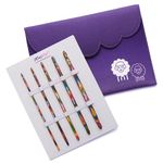 KnitPro Symfonie Double-Pointed Interchangeable Circular Knitting Needle Set (4.00-8.00mm), Starter - Essential with Accessories