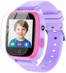 cjc 4G Smart Watch for Kids with GPS Tracker, Texting and Calling, Kids Watch for Ages 4-12 - Includes 2 Way Call, Video Call, Chat, SOS Alerts, App - Fun & Educational Birthday Gift Idea (Purple)