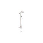 hansgrohe Croma Shower Faucet Set with Handheld Shower, Rain Airpower Spray, QuickClean Showerpipe Shower Set in Brushed Nickel, 27185821