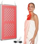 Red Light Lamp for Face and Body, Profey Infrared Lamp Combo 660nm & 850nm, 338 LEDs Red Light Lamp Heat Lamp with Timer, Red Light Panel for Muscle Recovery, Sleep Improvement, Back