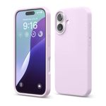 elago Compatible with iPhone 16 Case, Premium Liquid Silicone Case, Full Body Protective Cover, Shockproof, Slim Phone Case, Anti-Scratch Soft Microfiber Lining, 6.1 inch (Light Lilac)