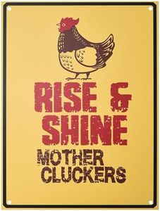 Bigtime Signs Funny Chicken Coop Decor - Heavy-Duty, Lightweight, Yard & Garden Art - 9"x12" Rooster & Hen Sign - Ideal for Patio, Pool House, Front Door, Farm & Pet Lovers