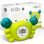 bblüv Kräb - 3-in-1 - Baby Bath Thermometer - Floating Baby Water Thermometer & Room Thermometer - Bathtime Toy for Accurate Celsius Measurement