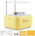 Mxmoonant Upgraded Stained Glass Grinder with 3/4’’ & 1’’ Diamond Grinder Bits & Sponges, 4200r Mini DIY Grinding Tool Kit for Shaping Ceramic Glass