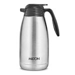 Milton Classic 2000 Thermosteel 24 Hours Hot or Cold Carafe, 2000 ml, Silver | Double Walled | Rust Proof | Food Grade | Easy to Carry | Tea, Coffee, Juice