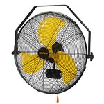 VENTISOL 4,000 CFM Wall Mounted Fan 18 Inch High Velocity Metal Fan Commercial Industrial Shop Wall Fan with 3 Speed,Wall-Mount Fan with Adjustable Tilt for Commercial,Residential