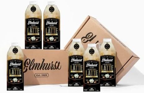 Elmhurst 1925 Toasted Almond Vanilla Latte – Plant-Based, Vegan, Dairy-Free Plant Milk Latte Made of Cold Brew Premium Arabica with 95mg Caffeine & Madagascar Vanilla – 25.4oz (Pack of 6)