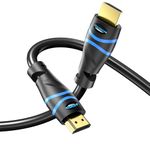 BlueRigger 8K HDMI Cable (3FT-3Pack, 8K 60Hz HDR, 4K 120Hz, High Speed 48Gbps with Ethernet, eARC, 3D, HDCP 2.3) - Compatible with PS5, Xbox, Roku, Apple TV, Switch, PC