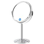 HIYAA Magnifying Makeup Mirror with 10X / 1X Magnification, Double Sided Vanity Tabletop Mirror & Travel Mirror with 360° Rotation for Dressing Table, Desk, Bathroom, Bedroom - 8 Inch