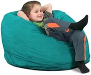 ULTIMATE SACK Kids Bean Bag Chair, Oversize Bean Bag Chair for Adults, Comfy Chair Bean Bag Couch Lounge Sofa Loveseat Furniture | Teal Suede