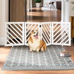 dCee Solid Acacia Wood Dog Gate, Fr