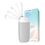 ORACURA® Compact PLUS Water Flosser OC400 | 2 Year Warranty | Grey | 4 Vibrant Colours | Compact & Handy | USB cable Rechargeable | IPX7 Waterproof | 3 Modes | Pocket Fit & Phone size