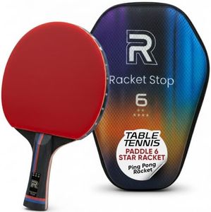 Racket Stop Inferno Table Tennis Paddle – Ply Carbon Blade Ping Pong Paddle for Indoor & Outdoor Games, High-Speed Sports Racket for Adults, Spin & Control, Quality Gift Set w/Carry Case & Box