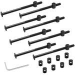 Biaungdo M6 x 100mm Bunk Bed Bolts, Hex Drive Socket Furniture Barrel Screws Bolt Nuts Furniture Crib Baby Bed Bolt with Wrench(Black, 12 Pcs)