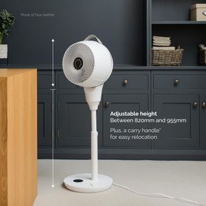 Meaco MeacoFan 1056P Pedestal Air Circulator – Quiet Oscillating Fan with Remote