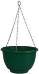 HomeLeisure Reko Hanging Basket, Green, 250 mm Length Terracotta