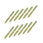 12/24 Pcs 5x30/40/50/60mm Hanger Bolts, Double Ended Screws, Self-Tapping Thread, Double Threaded Screws,Wood to Wood Dowel Screws for Wood Connecting (12, 6x60mm)