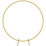 Doingart 8.2ft (2.5m) Large Size Yellow Round Metal Wedding Arch,Round Backdrop Stand,Circle Balloon Arch Stand for Garden Yard Wedding Indoor Outdoor Party Decoration