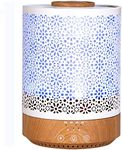 BlueHills 2500 ML Humidifier with Essential Oil Diffuser Combo Aroma Home Décor Design for Large Bed Bath Kids Baby Living Rooms Big Capacity LED Lights Scent Ultrasonic Cool Mist Wood Grain F006