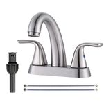 Aleasha Bathroom Faucets Brushed Nickle, 4 inch Centerset Bathroom Faucet, Modern Bathroom Faucet, Bathroom Sink Faucet 3 Hole for Restroom Vanity RV Bathroom