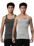 Levi's Men's Style #015 Sports Regular Fit Solid (015-VEST_Lt, Dk. Grey Melange_M)