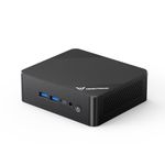 MINISFORUM UN100L Mini PC, Intel 12th Gen Alder Lake- N100,16 GB LPDDR5 RAM 512 GB PCIe SSD, Desktop PC 4K Triple Display, 4xUSB Ports,Gigabit Ethernet,Business PC for Home-Server/Network Firewall