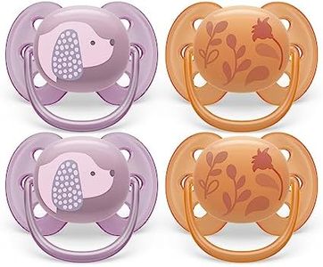 Philips Avent Ultra Soft Pacifier - 4 x Soft and Flexible Baby Pacifiers for Babies Aged 6-18 Months, BPA Free with Sterilizer Carry Case, SCF091/30