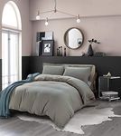 Elegant Comfort Ultra Soft 3-Piece Duvet Cover Set - 1500 Premium Hotel Quality Microfiber, Wrinkle and Fade Resistant 3PC Duvet Cover Set, King/California King, Gray