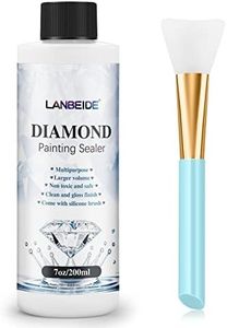 LANBEIDE Updated Diamond Painting Sealer 200ML with Silicone Brush, 5D Diamond Painting Glue Sealer Permanent Hold & Shine Effect Conserver for Jigsaw Puzzles (7 OZ)