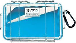 Pelican 1050 Micro Case with Carabiner (Blue/Clear)