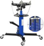 Garveetech 2-Plunger Transmission Jack, 1322 Lbs (3/5 Ton) Capacity 33.5"- 69" High Lifting Height, 2-Stage Hydraulic Telescopic Jack, Heavy Duty Floor Jack w/Foot Pedal, 360° Swivel Wheel, Blue