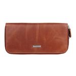 STARHIDE Genuine Distressed Leather Women's Wallets Multifunction Bifold Full Zipped Clutch Purse with RFID Blocking Large Storage Capacity Card and Phone Holder 5605 (Tan)