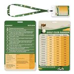 Golf Club Range Chart Card & Golfing Rules Reference Guide | Club Yardage Distance Finder | Ideal Golf Bag Accessory & Golf Practice | Training Aids | Made in USA | Pocket Sized 3.54 in x 5.12 in