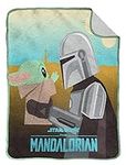 Jay Franco Star Wars The Mandalorian Found You 130 x 150cm Fluffy Sherpa Fleece Throw Blanket