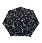 SMATI Compact Folding Umbrella - automatic opening and closing; 7 fiberglass ribs; Windproof; Robust; Diameter=90cm; great classic; Protective cover; Woman’s and Men’s umbrella; MUSICAL NOTES design