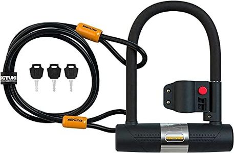 SIGTUNA Candado Bicicleta, Candado en U 16mm con Soporte, Cadena de Acero de 1,2 m y 3 Llaves de Alta Seguridad para Bicicletas Carretera, Bicicletas Eléctricas, Bicicletas Montaña - Naranja