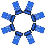 Rainbow Craft Ninja Slackline Buckle Straps - 8pc Removable Hanging Loops for Ninja Obstacle Course Training, Attaching Ninja Obstacle Accessories - Durable Buckle Straps - Blue Color