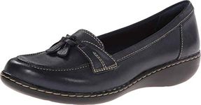 Clarks Women's ASHLAND BUBBLE Shoe, Navy, 8 W US