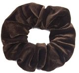 Mytoptrendz® Luxurious Premium Soft Smooth Velvet Hair Scrunchie Ponytail Holde Tie (Dark Brown)