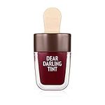 ETUDE Dear Darling Water Gel Tint Ice Cream (RD308 Honey Red) (21AD) | Vivid High-Color Lip Tint with Minerals and Vitamins from Soap Berry Extract to Moisture Your Lips