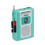 Jensen CR-100 Retro Portable AM/FM Radio Personal Cassette Player Compact Lightweight Design Stereo AM/FM Radio Cassette Player/Recorder & Built in Speaker (Teal Limited Edition)