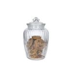 criterion Set Of 2 (2500ml) Kitchen Clear Glass Jars,Large Durable Storage Jar For Candy || Cookie || Snacks || Pickle With Air Tight Lid