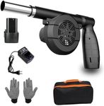 MILBOPAX Wireless Electric Bellows Portable Fireplace Tools Air Blower 12V Fan Bellows Fire Wood Stove Blower Outdoor BBQ Camping Fire Fan