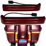 BeeBird Saddlebag Lights for 2023 CVO & 2024 Harley Davidson Touring,Run Brake Dual-row Sequential Turn Signal (Red)