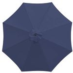 Crestlive Products Universal Patio Umbrella Replacement Canopy for 10ft 8 Ribs Offset Umbrellas (Navy Blue)