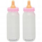 5" Plastic Fillable Pink Bottle Baby Shower Favors