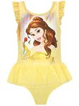 Disney Girls Beauty and The Beast Swimsuit Yellow Size 7